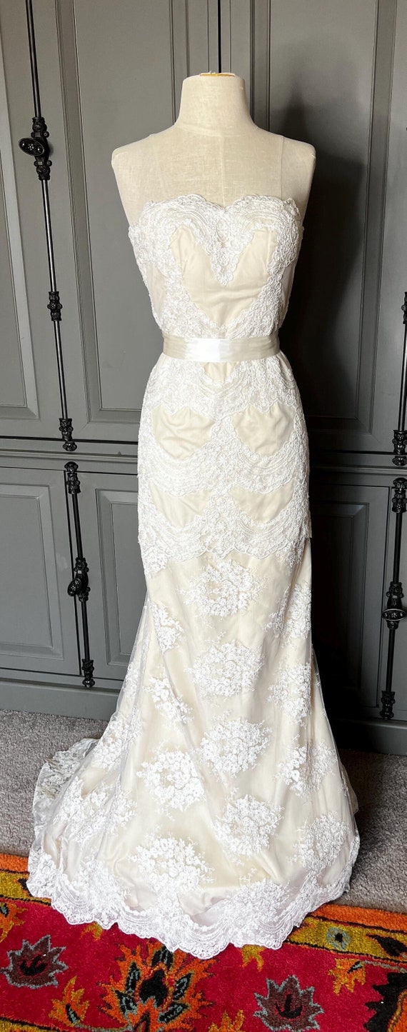 Strapless Lace Mermaid Gown Size 8 With Sweetheart Neckline - Etsy Israel