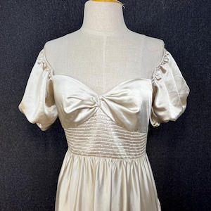 Free People silk off the shoulder gown Size 4 boho image 1