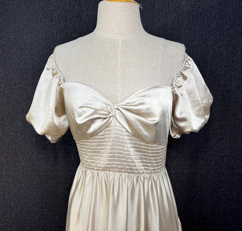 Free People silk off the shoulder gown Size 4 boho image 1