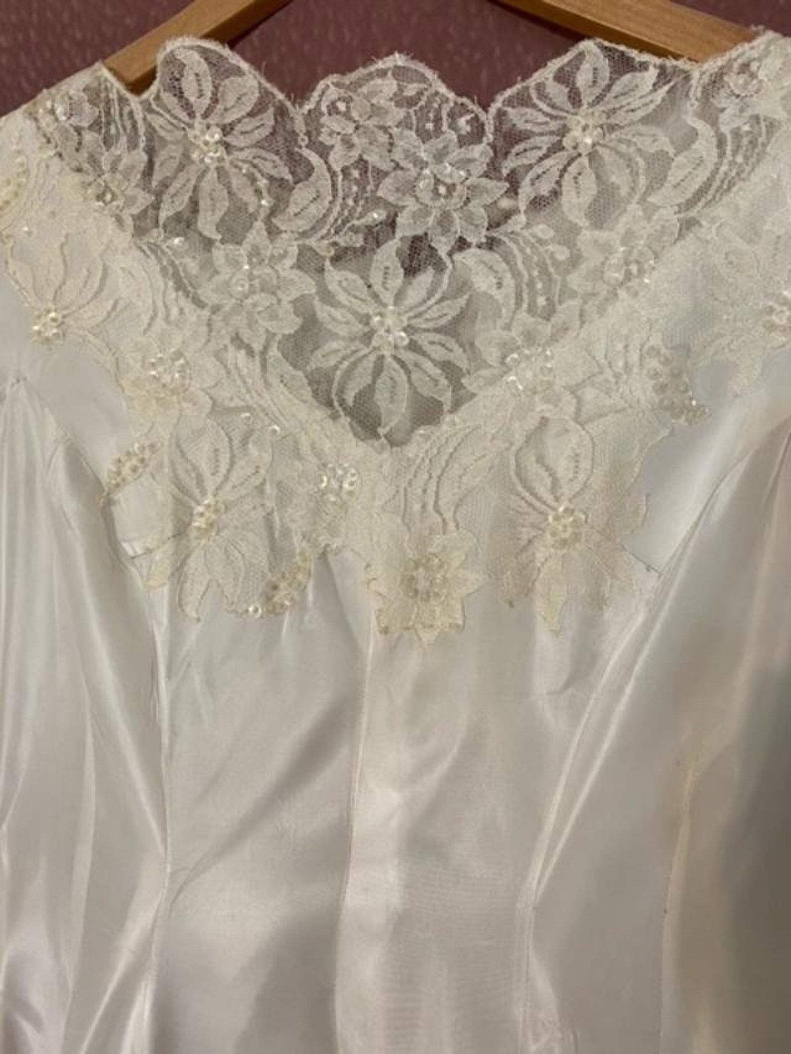 Beautiful Vintage Late 1950's Silk Taffeta Wedding Dress - Etsy