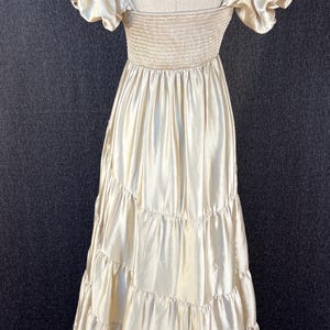 Free People silk off the shoulder gown Size 4 boho image 8