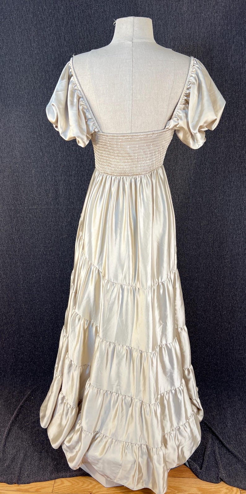 Free People silk off the shoulder gown Size 4 boho image 8