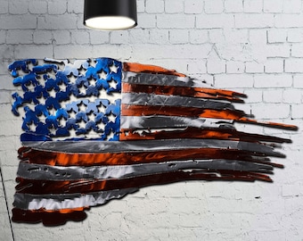 Metal American Flag Etsy