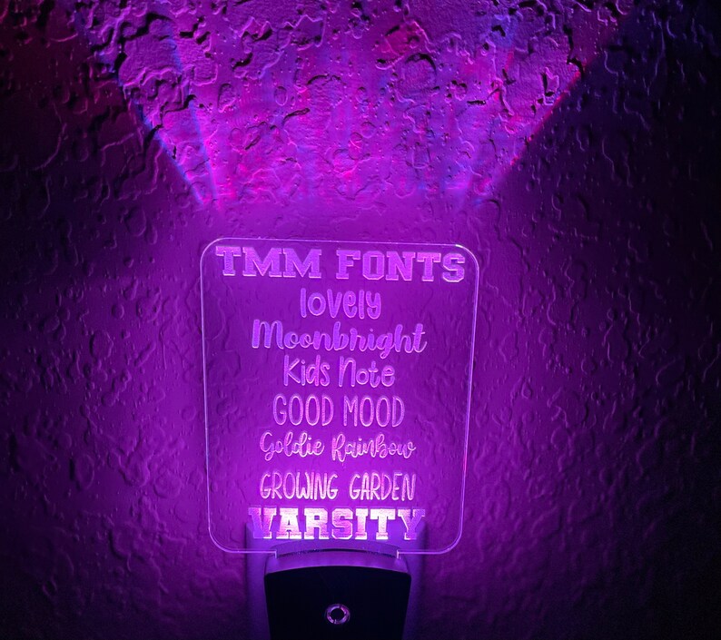Personalized LED Sweet Dreams Night Light 7 Color Changing Etsy