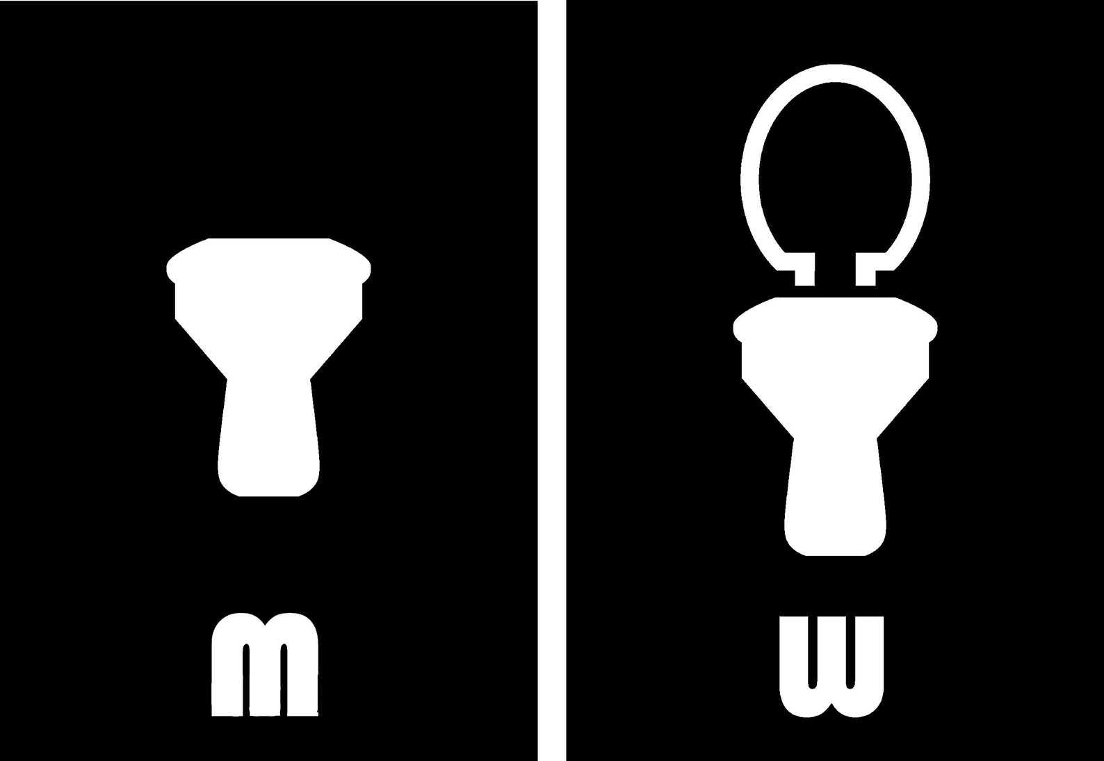 Restroom Sign / Water Closet Sign / Modern Bathroom Sign / Etsy