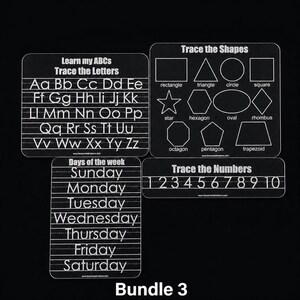 Customizable Acrylic Learning Board: Preschool Education Supplies Bundle 3