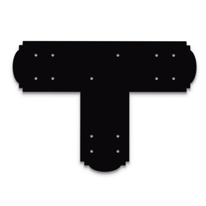 Decorative Design T Bracket for 8&quot; Post, 8 Inch T Bracket Bolt Plate, T Support Bracket, Pergola Bracket, 8 inch, Truss Plate