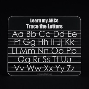 Customizable Acrylic Learning Board: Preschool Education Supplies Learn My ABC's