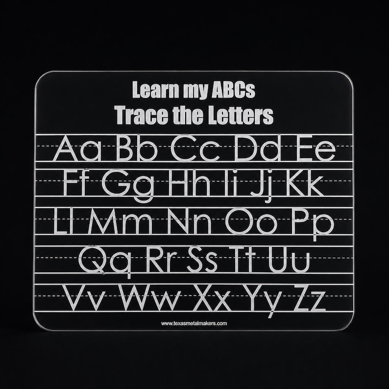 Customizable Acrylic Learning Board: Preschool Education Supplies Learn My ABC's