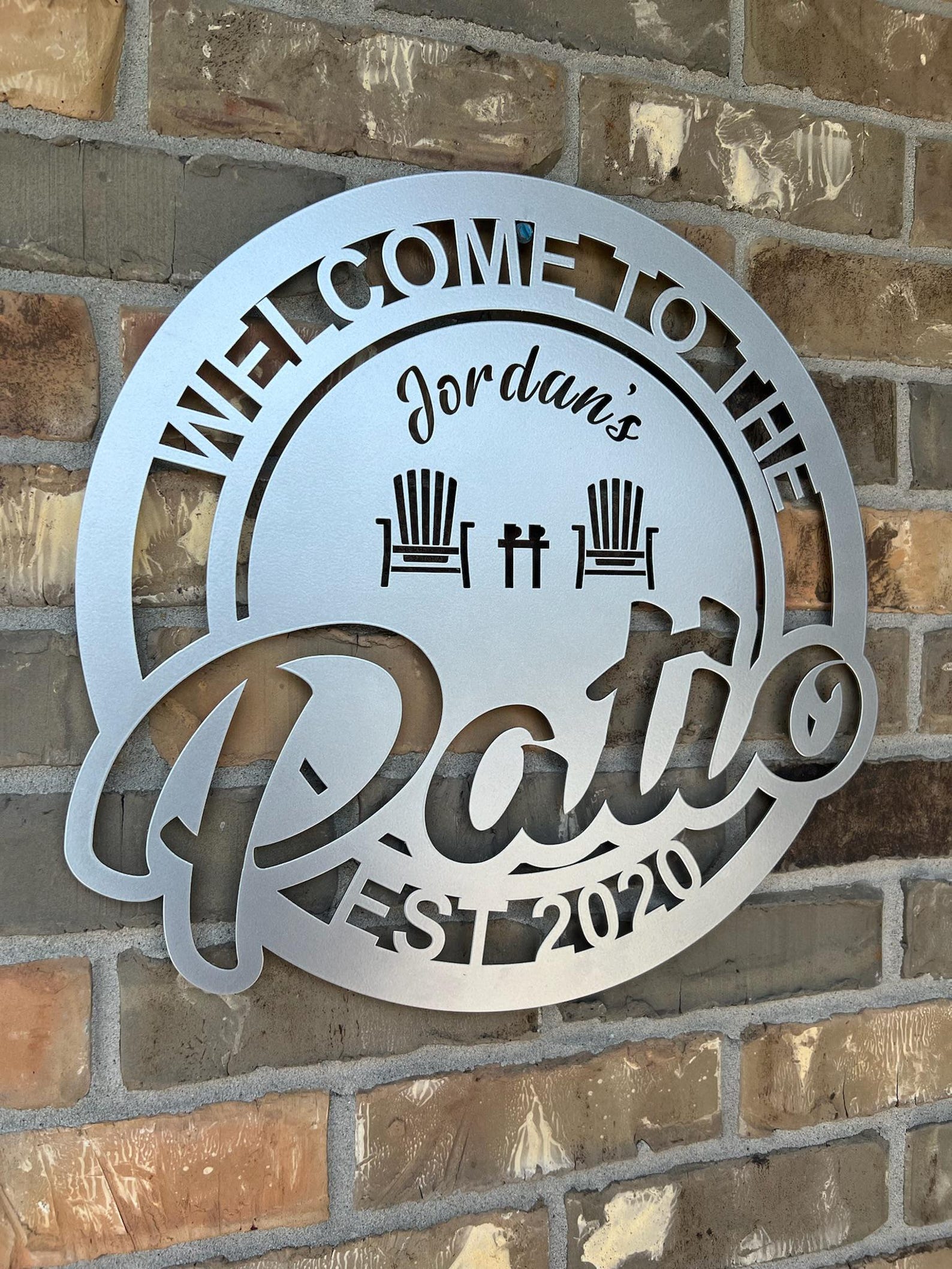 Personalized Metal Patio Sign: Custom Backyard Wall Art - Etsy