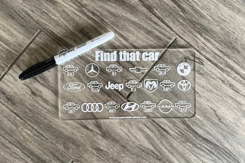 Acrylic Dry Erase Car Game Boards Engraved Vehicle Travel Etsy