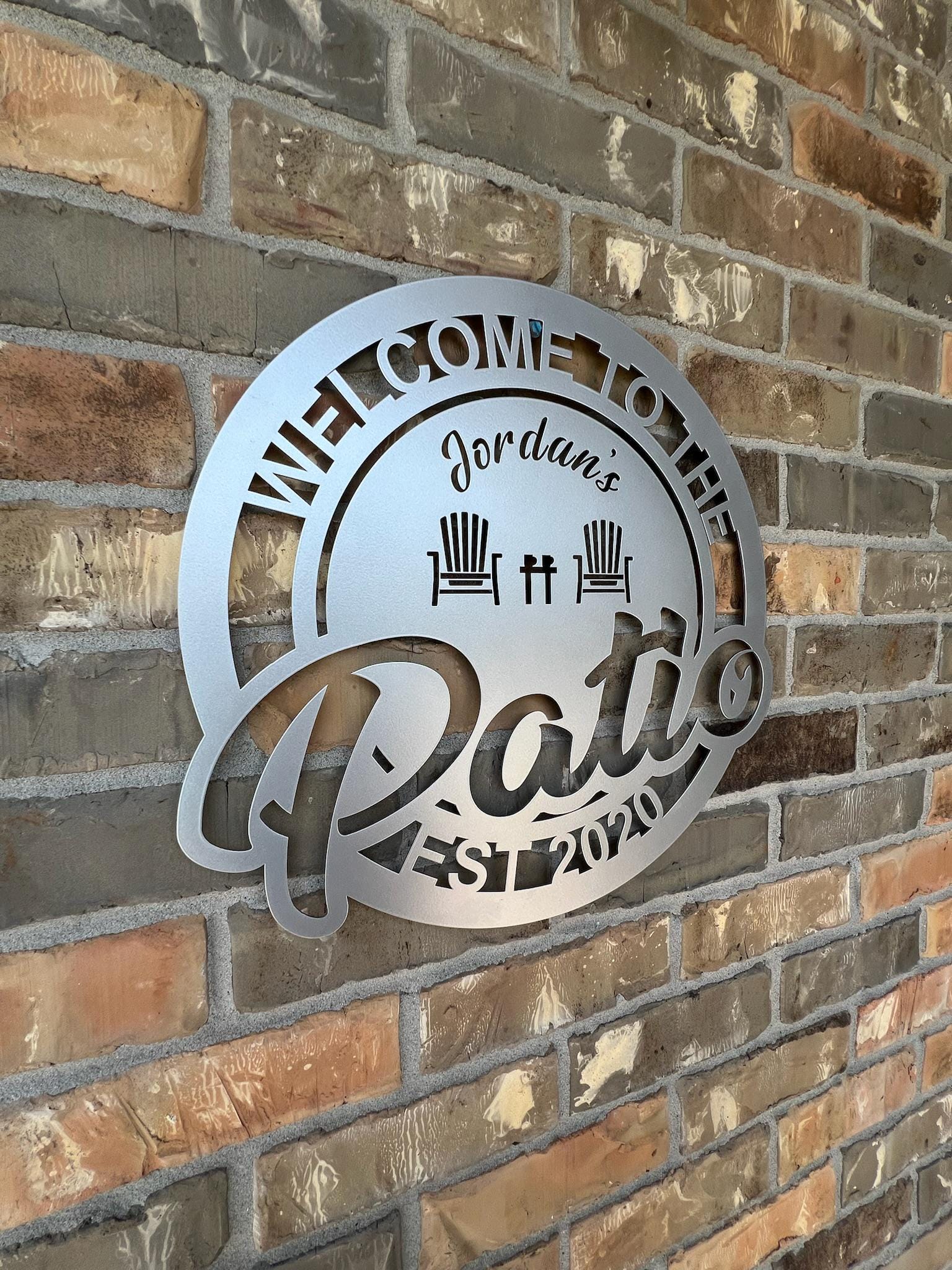 Personalized Metal Patio Sign: Custom Backyard Wall Art - Etsy