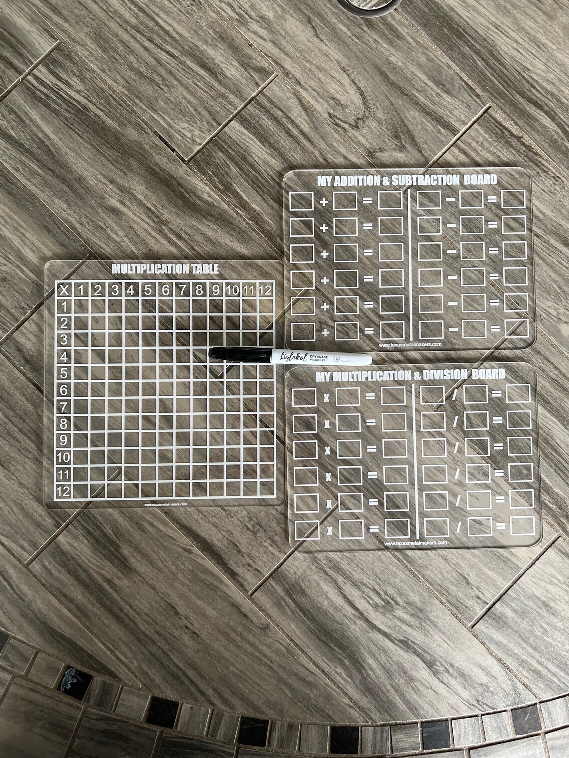 Acrylic Dry Erase Math Learning Boards Reusable Washable Etsy