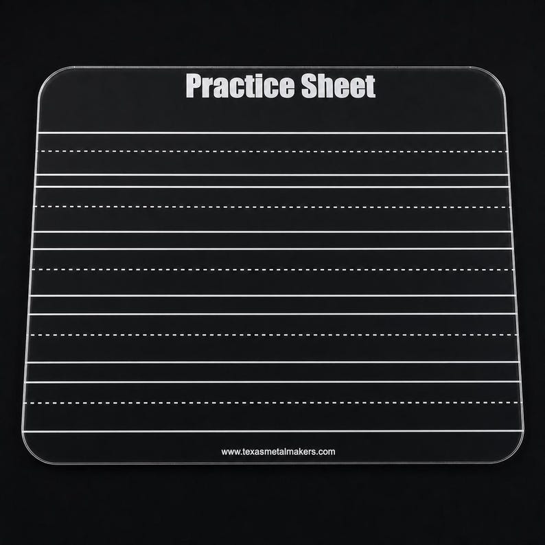 Customizable Acrylic Learning Board: Preschool Education Supplies Blank Practice Sheet