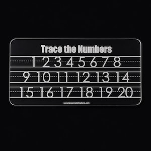 Customizable Acrylic Learning Board: Preschool Education Supplies Trace Numbers 1-20