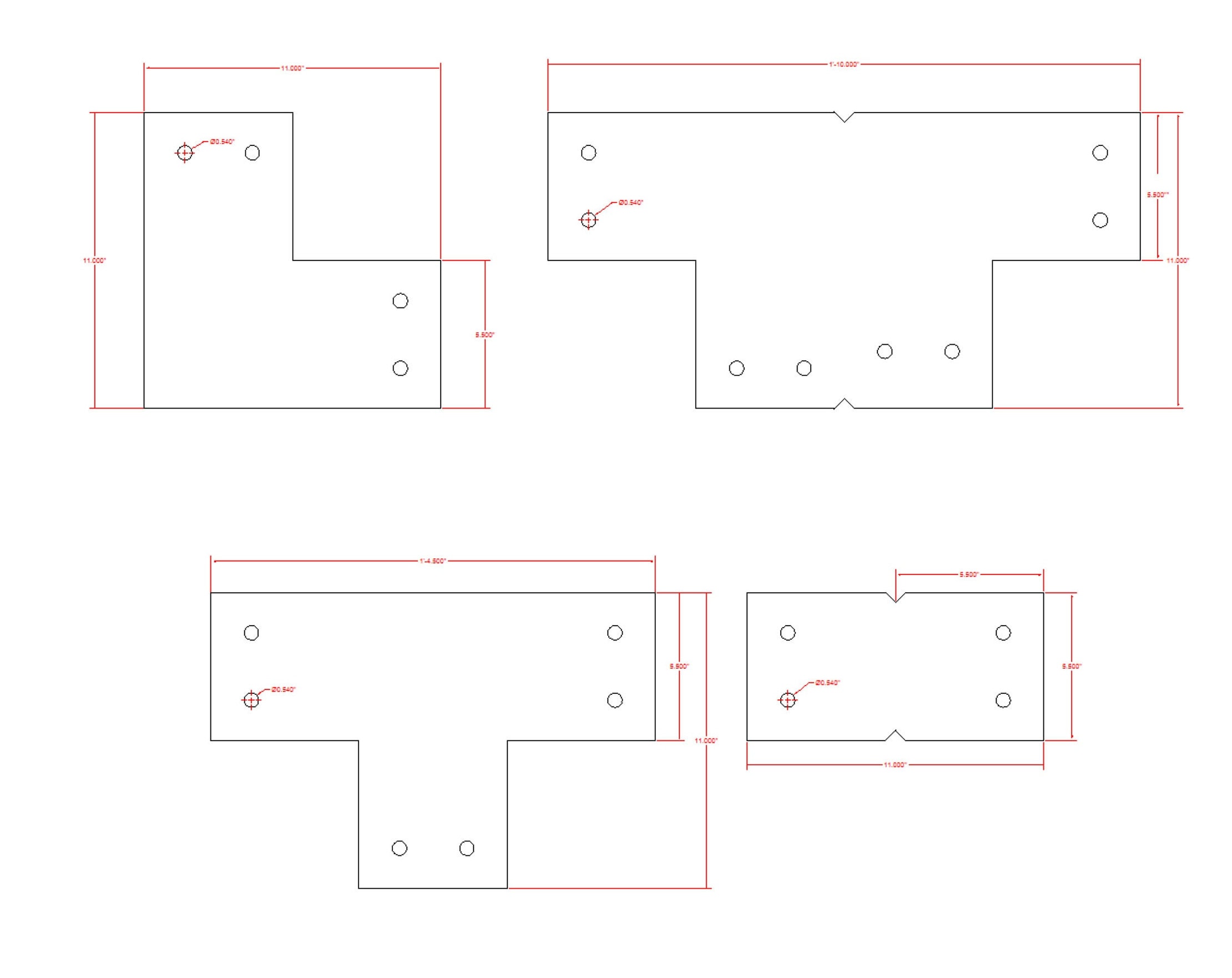 6x6 Heavy Duty Brackets for 6