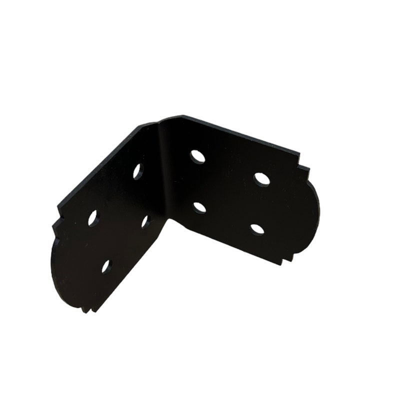 90 Degree Decorative Design Angle Bracket for 8" Wood Post, 8x8 Angle Bracket, Wood Post Bracket, Angle Support Bracket, Pergola Bracket image 6