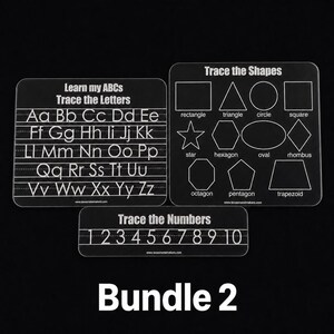 Customizable Acrylic Learning Board: Preschool Education Supplies Bundle 2