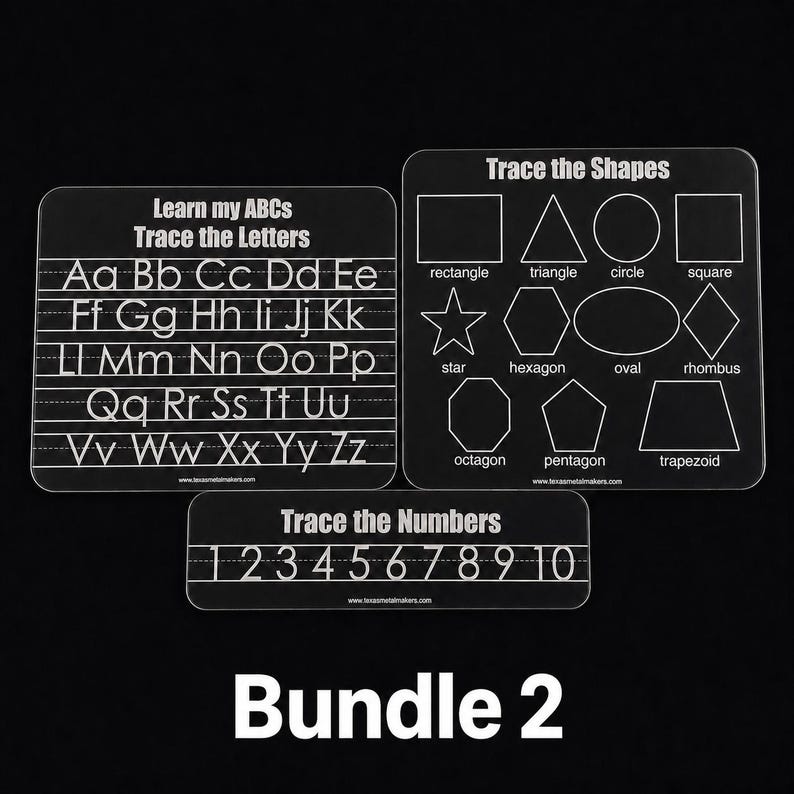 Customizable Acrylic Learning Board: Preschool Education Supplies Bundle 2