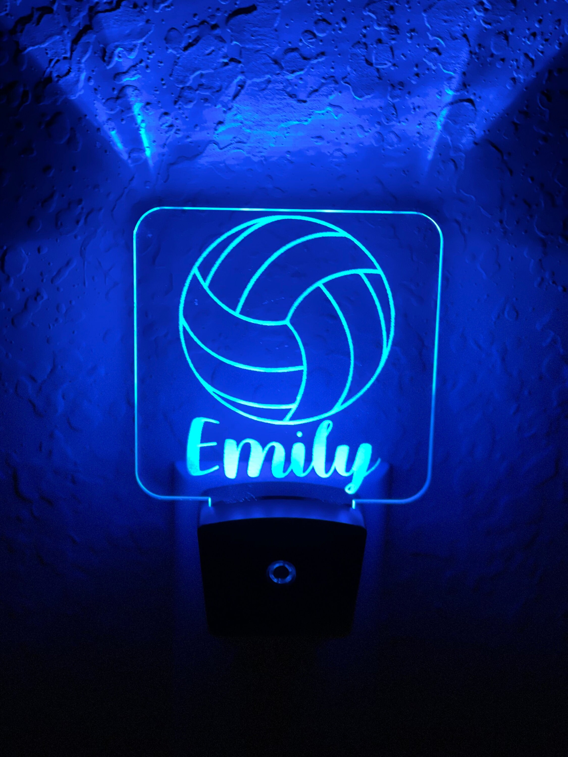 Volleyball Night Light Multi Color Personalized Volley Ball LED Plug-in, Ultra-Slim Cool-Touch Night Light With Smart Dusk To Dawn Sensor, Kids Children's Bedroom, Kitchen, Bathroom, Hallway