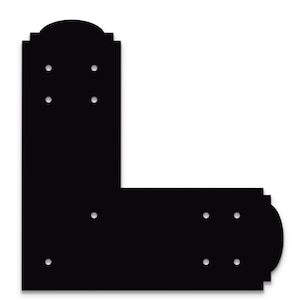 Decorative Design L Bracket for 8" Post, 8x8 L Support Bracket, Pergola Bracket, 8 inch Post Bracket, 8x8 L Bracket, Truss Plate