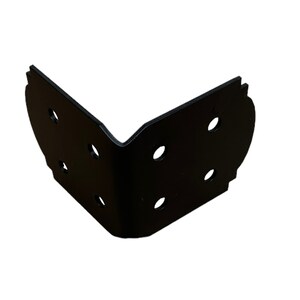 90 Degree Decorative Design Angle Bracket for 8" Wood Post, 8x8 Angle Bracket, Wood Post Bracket, Angle Support Bracket, Pergola Bracket Matte Black