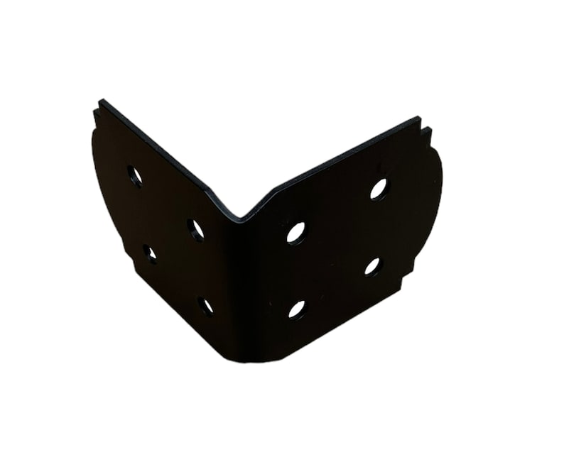 90 Degree Decorative Design Angle Bracket for 8" Wood Post, 8x8 Angle Bracket, Wood Post Bracket, Angle Support Bracket, Pergola Bracket Matte Black