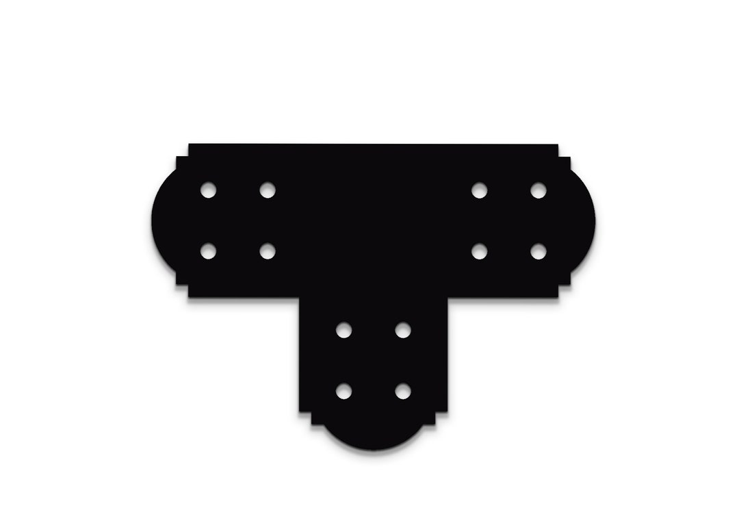 Decorative Design T Bracket for 4x4 Post, 4 Inch T Bracket Bolt Plate