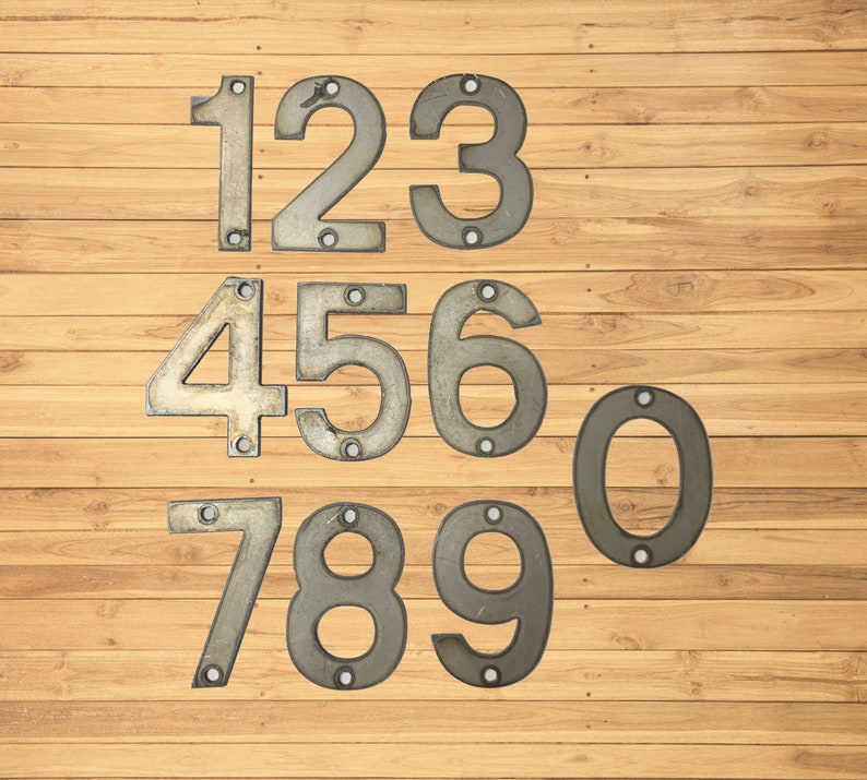 6 Inch Modern Metal House Numbers Letters / 6 Steel Etsy