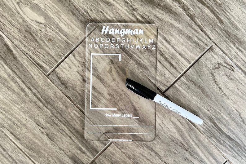 Acrylic Dry Erase Car Game Boards Engraved Vehicle Travel Etsy