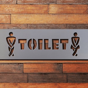 Restroom Sign / Water Closet Sign / Modern Bathroom Sign / Toilet Sign / Bathroom Sign / Men / Women / Steel / Metal / Toilet