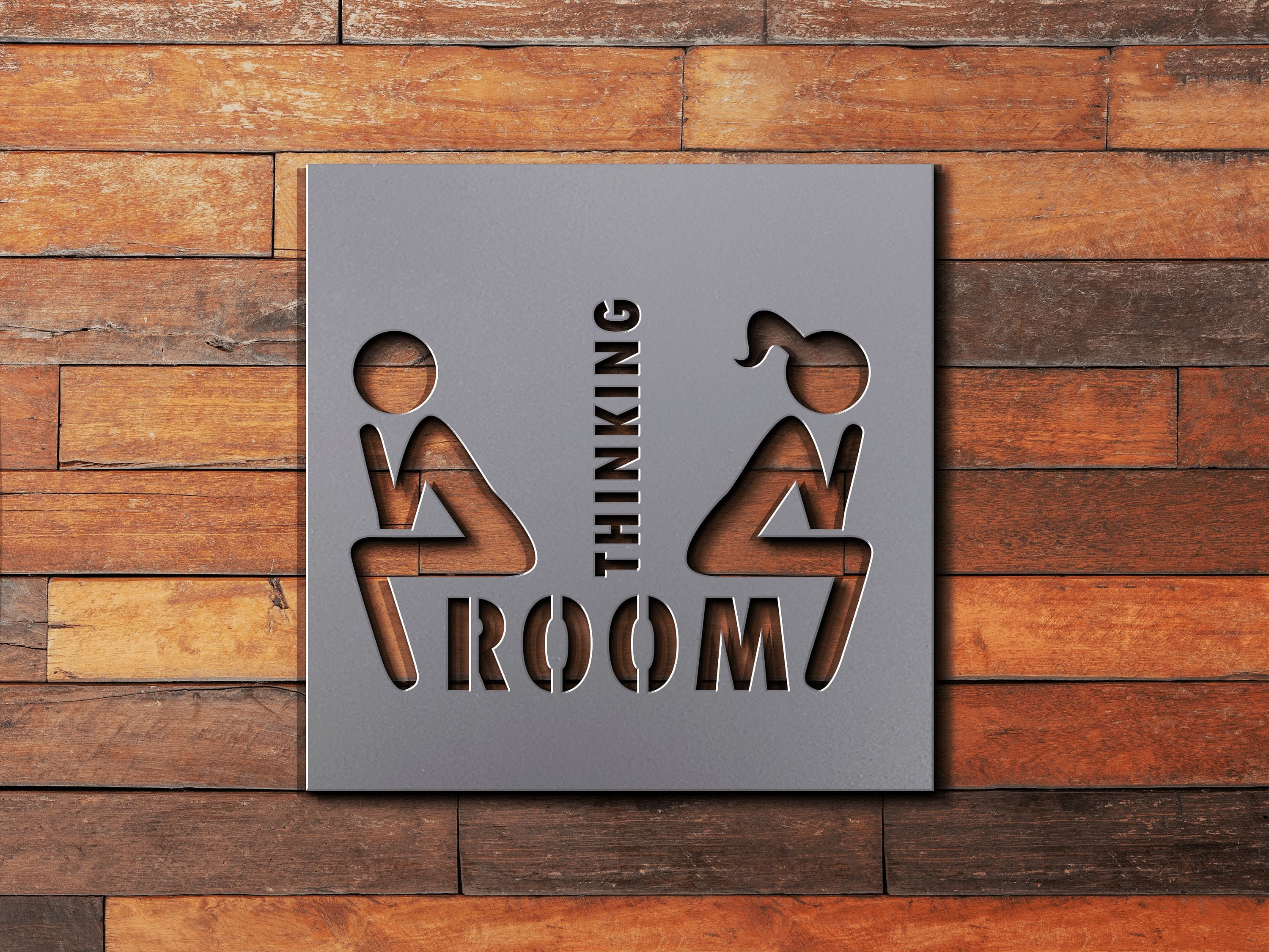 Restroom Sign / Water Closet Sign / Modern Bathroom Sign / Etsy