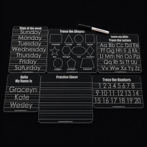 Customizable Acrylic Learning Board: Preschool Education Supplies