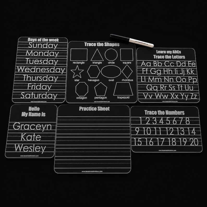 Customizable Acrylic Learning Board: Preschool Education Supplies imagem 1