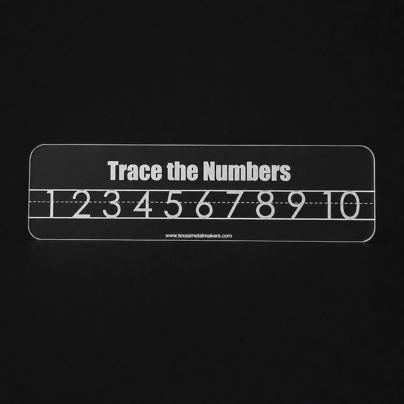 Customizable Acrylic Learning Board: Preschool Education Supplies Trace Numbers 1-10