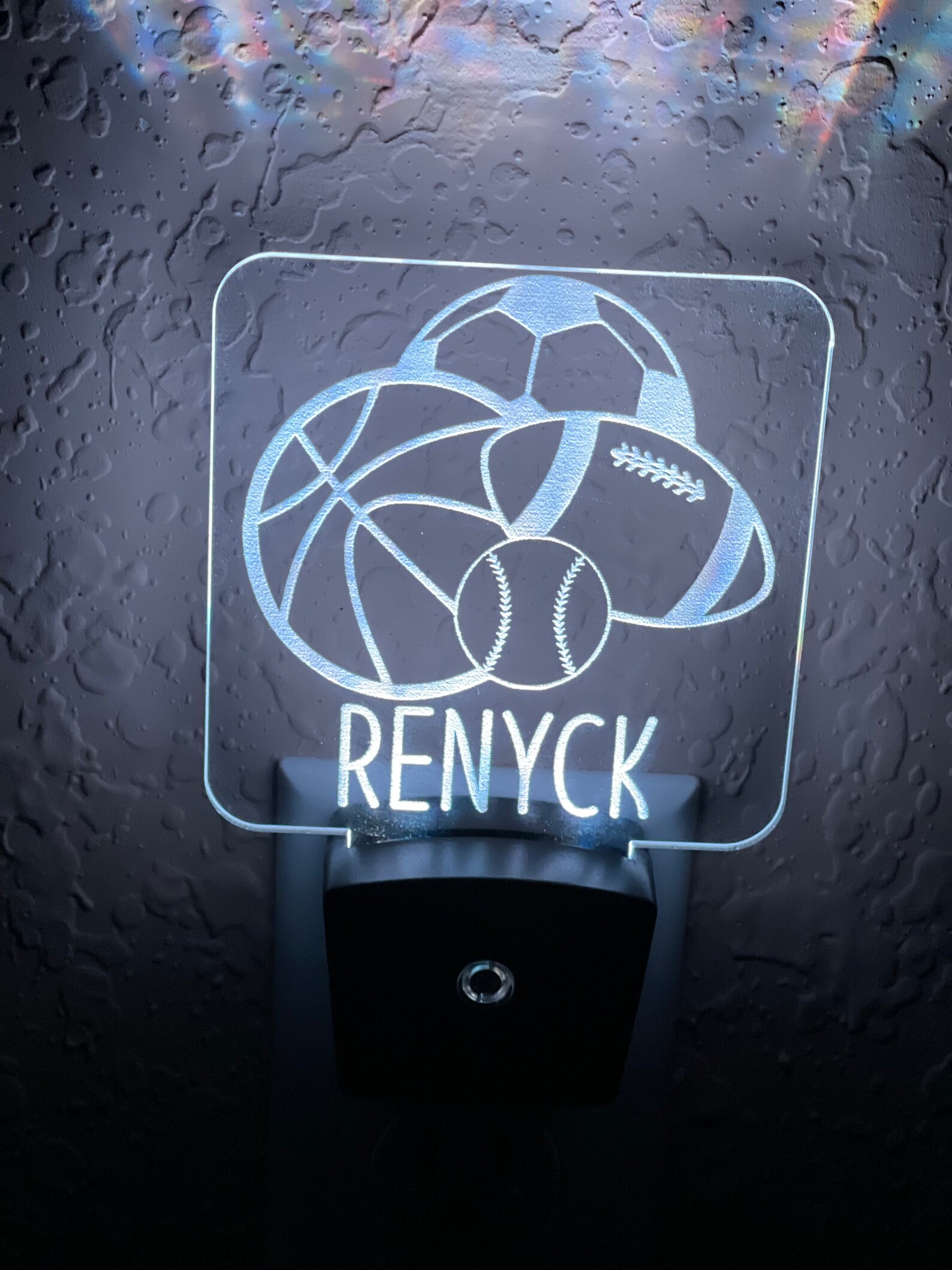 Personalized LED Sports Balls Night Light 7 Color Changing Etsy