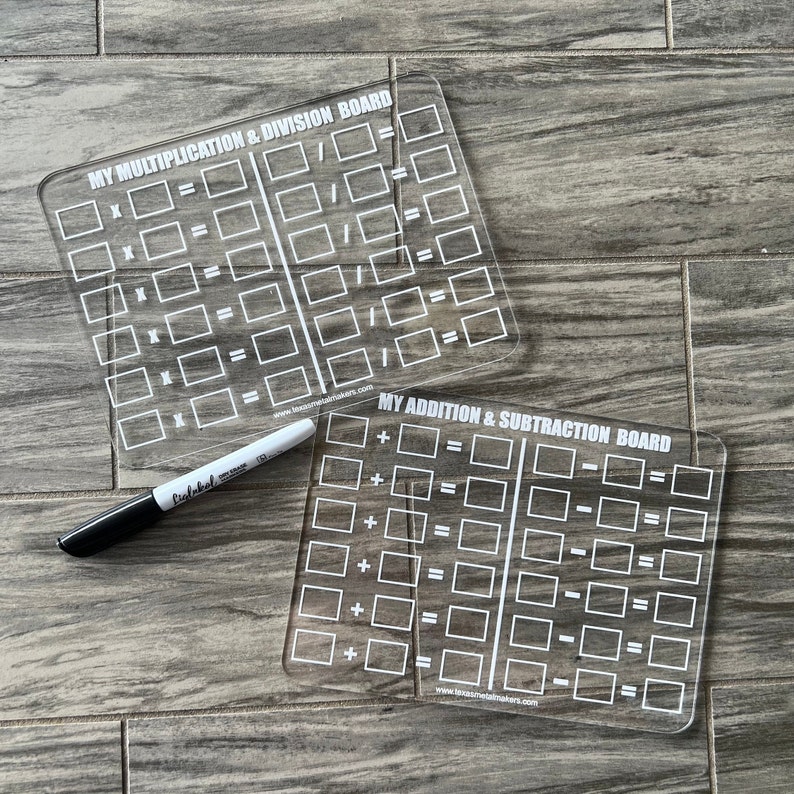 Hand2mind Build-A-Grid Math Manipulatives - Dry Erase Multiplication & Fraction Tools For 3rd Grade