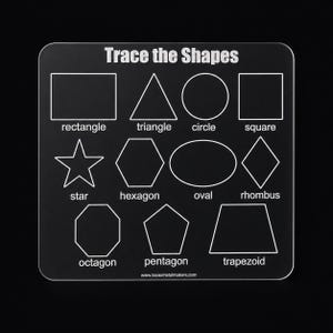 Customizable Acrylic Learning Board: Preschool Education Supplies Trace the Shapes