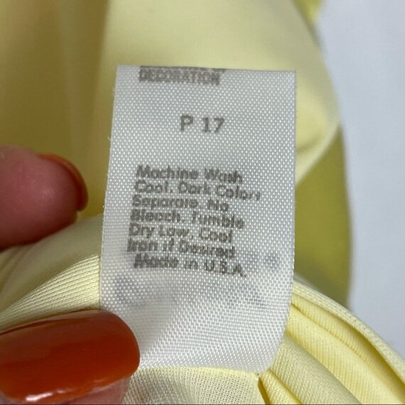 Vintage Gossard Artemis yellow pajama top buttons - image 4