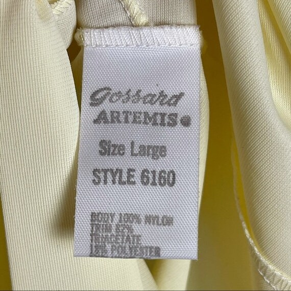 Vintage Gossard Artemis yellow pajama top buttons - image 3