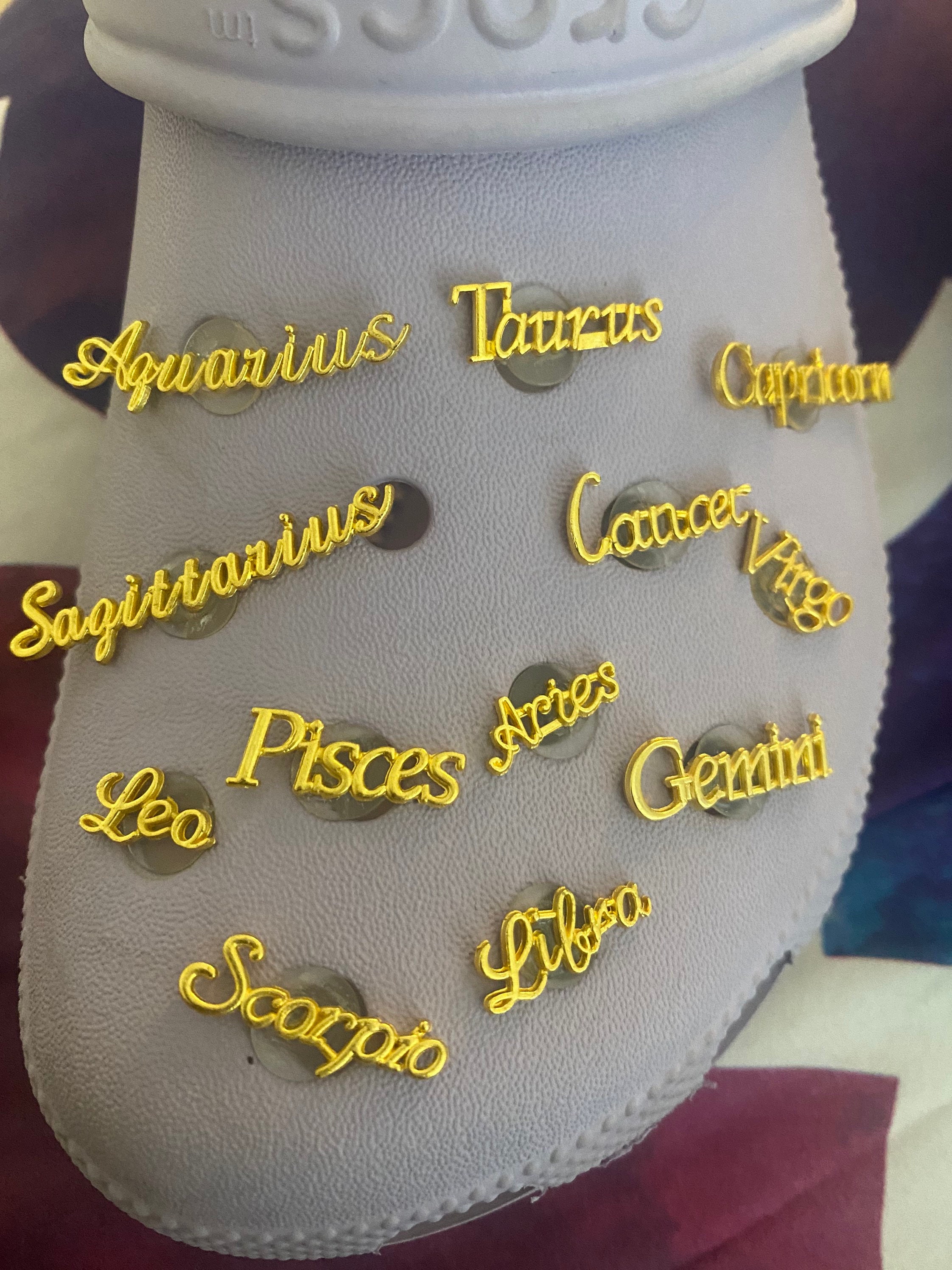 Zodiac Croc Charms Etsy