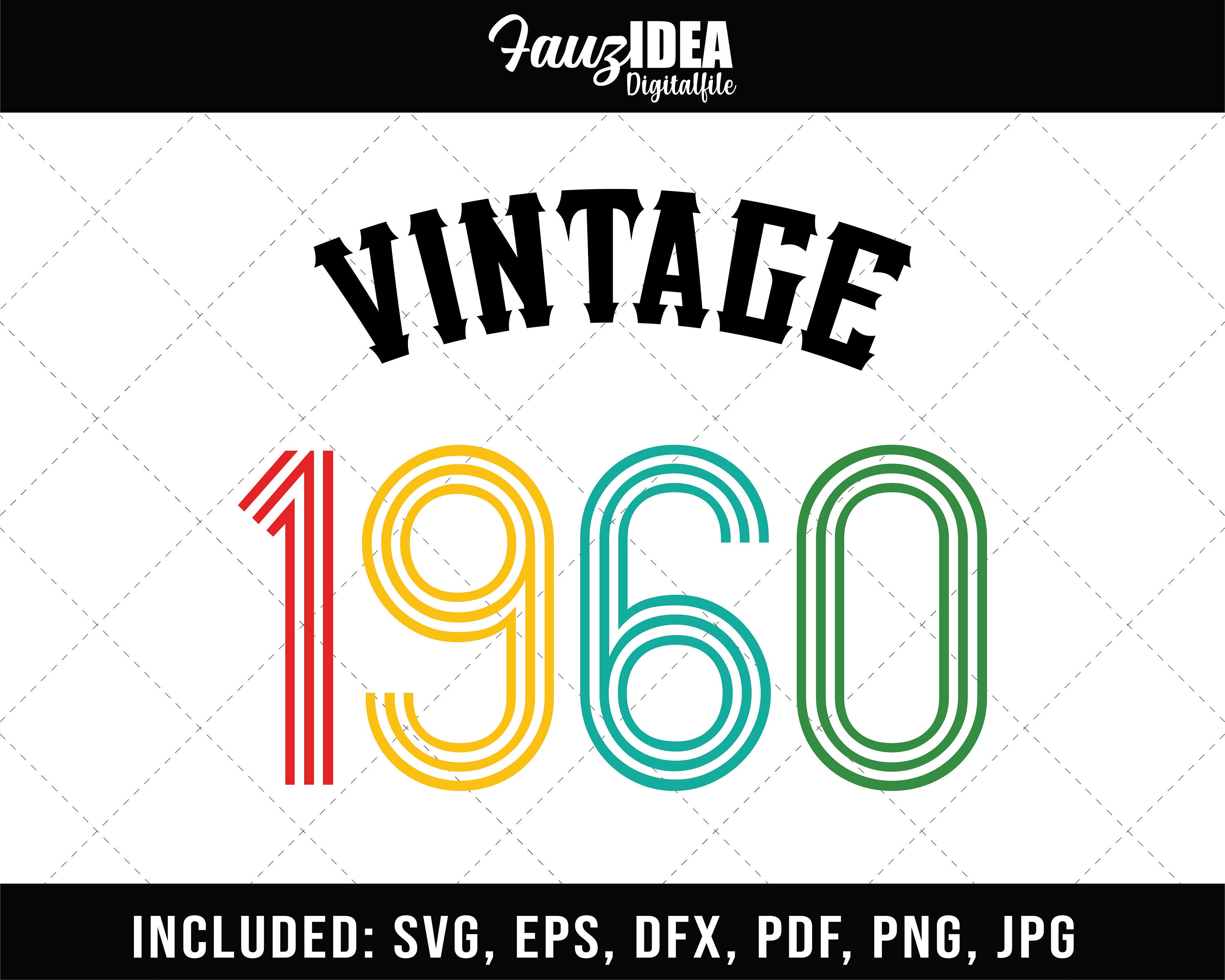 Download Vintage 1960 svg vintage birthday svg vintage svg 60th | Etsy