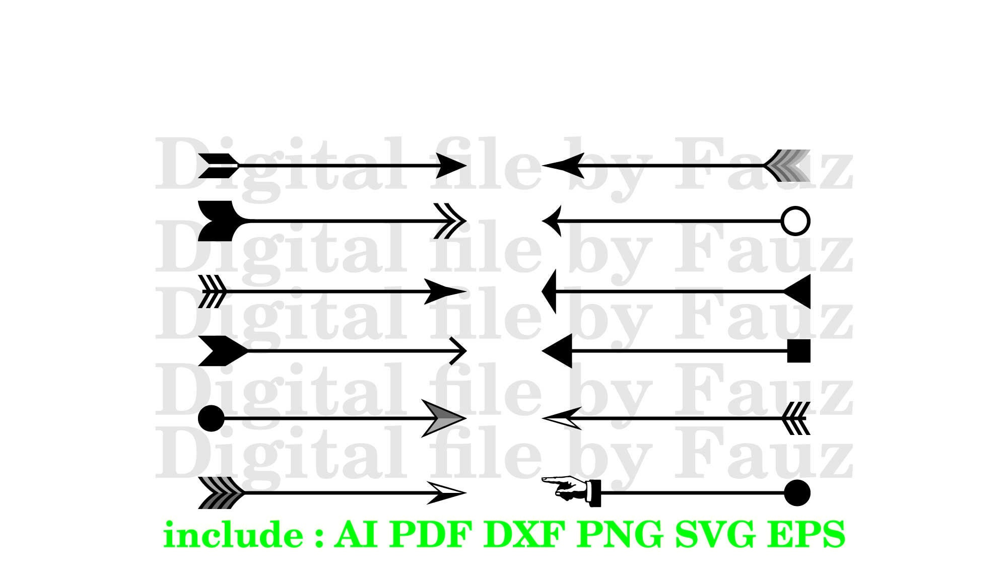 Split Arrow Svg Dxf Png Pdf Arrow Svg Feather Svg Arrow Etsy