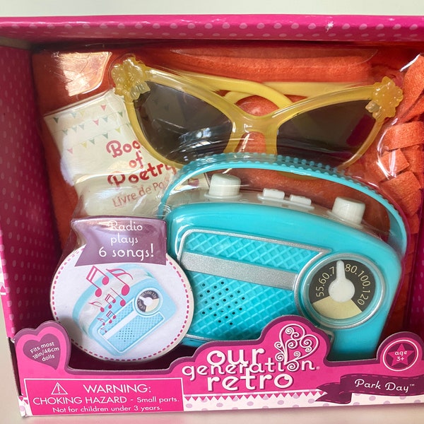 Our Retro Generation Doll Radio Set for 18 inch dolls like American Girl