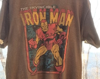 Vintage Iron Man Comic Graphic T Shirt