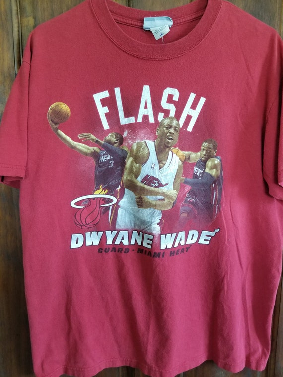 Rare Flash D Wade Miami Heat Graphic T Shirt - image 1