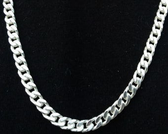 Sterling Silver Miami Cuban 5mm, hand made cuban link necklace