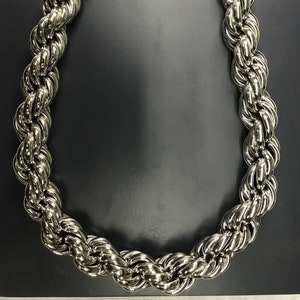 25 mm SILVER ROPE CHAIN, heavy sterling silver rope chain