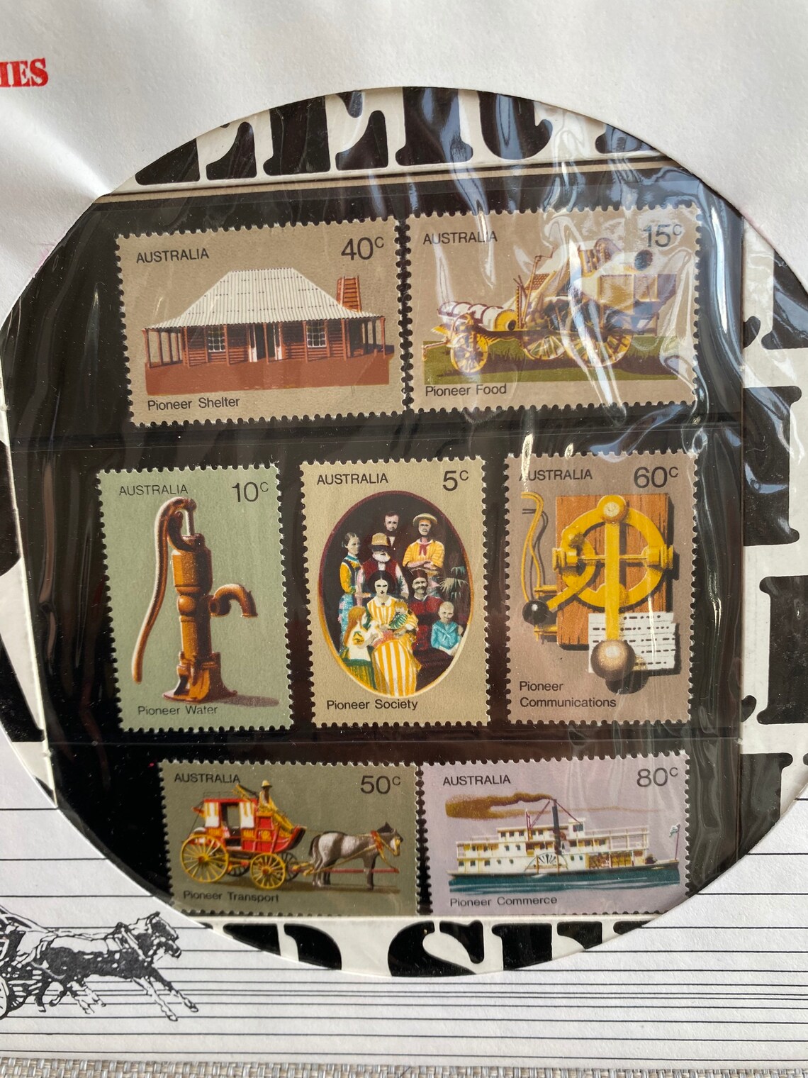 Pioneer life stamp series mint condition x7 timbres Etsy