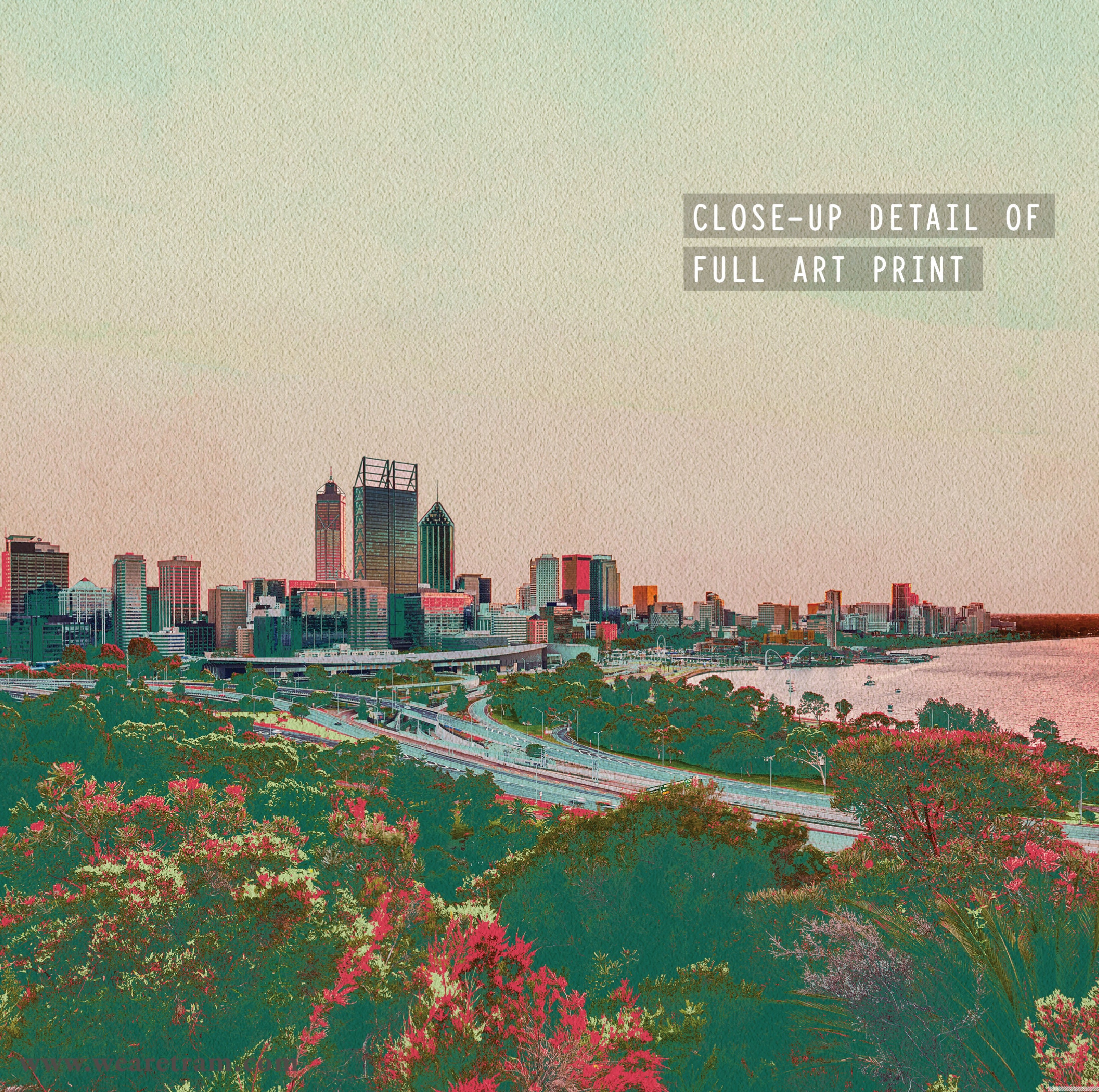 Perth Travel Poster Australia Poster Art Print perfect for Etsy